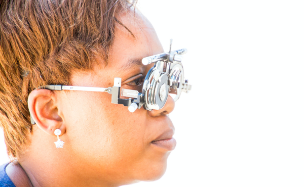 woman getting her eyes tested